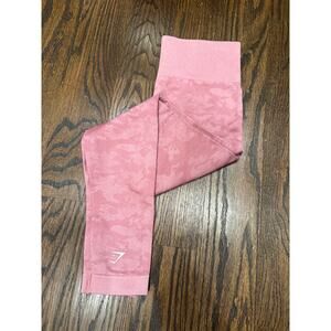 GYMSHARK ADAPT CAMO SEAMLESS LEGGINGS - Sz Small Pink